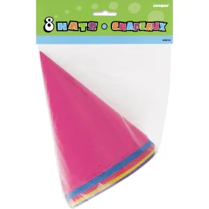 8 Assorted Party Paper Hats