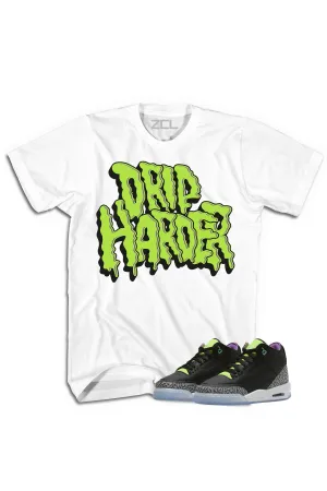 Air Jordan 3 GS "Drip Harder" Tee (Electric Green)