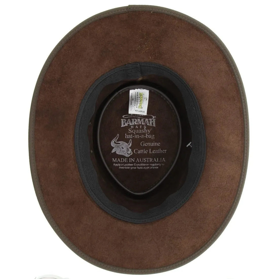 Barmah 1026BR Squashy Full Grain Leather Hat - Brown