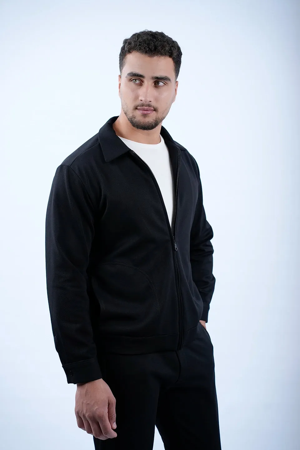 Black Jacket With Side Pocket