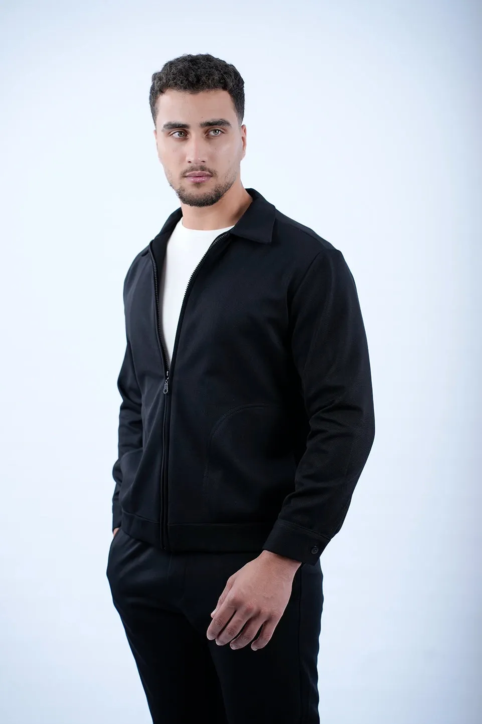 Black Jacket With Side Pocket