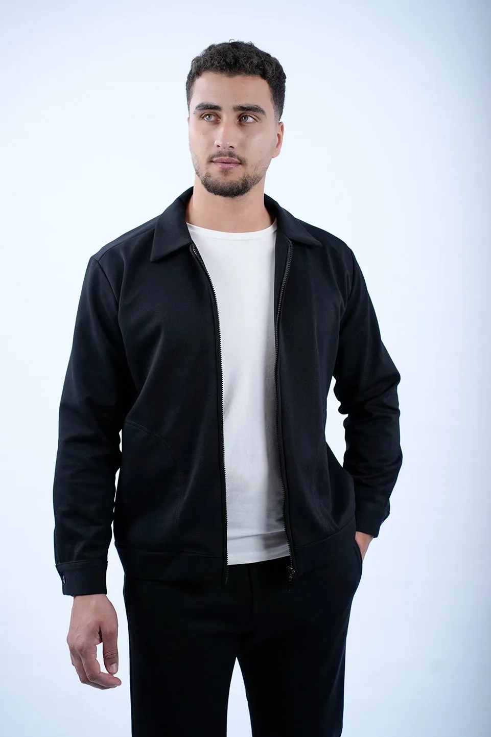 Black Jacket With Side Pocket