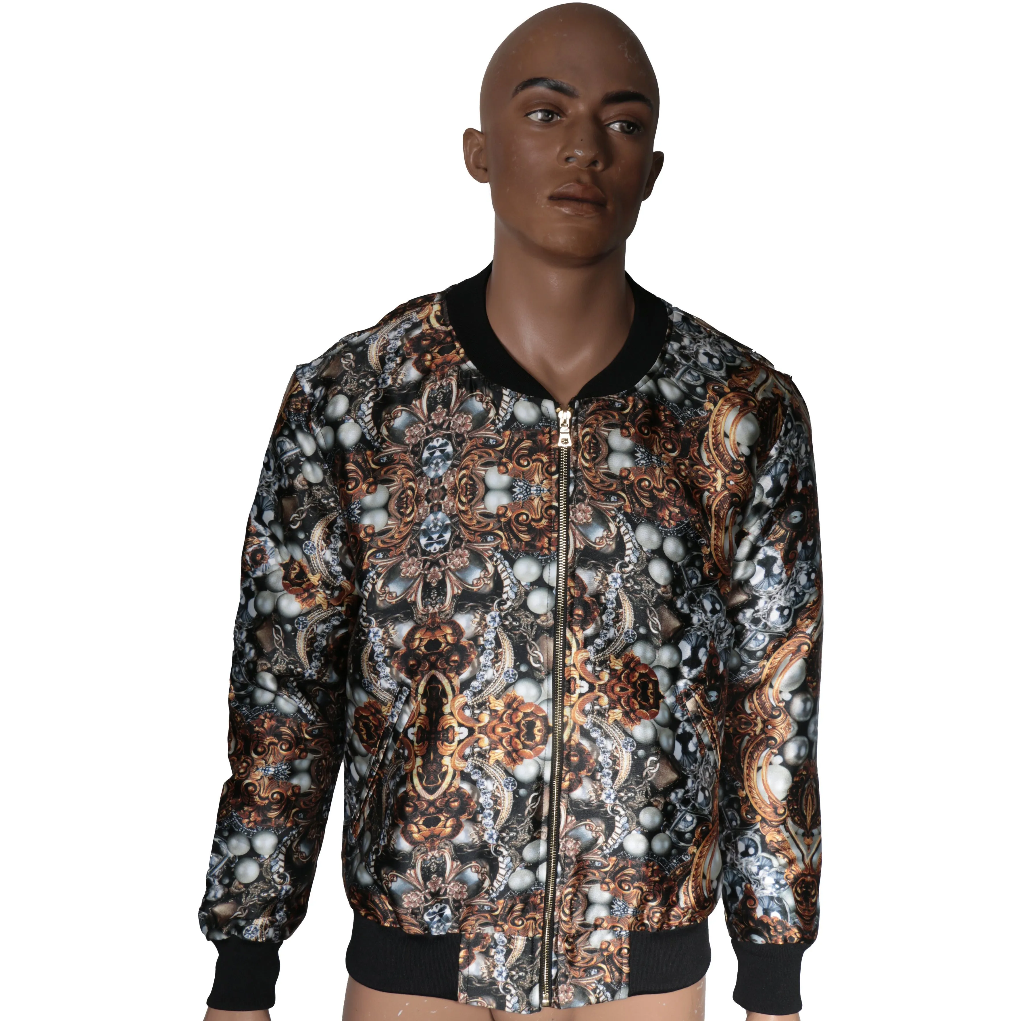 Bomber Jacket with abstract prints