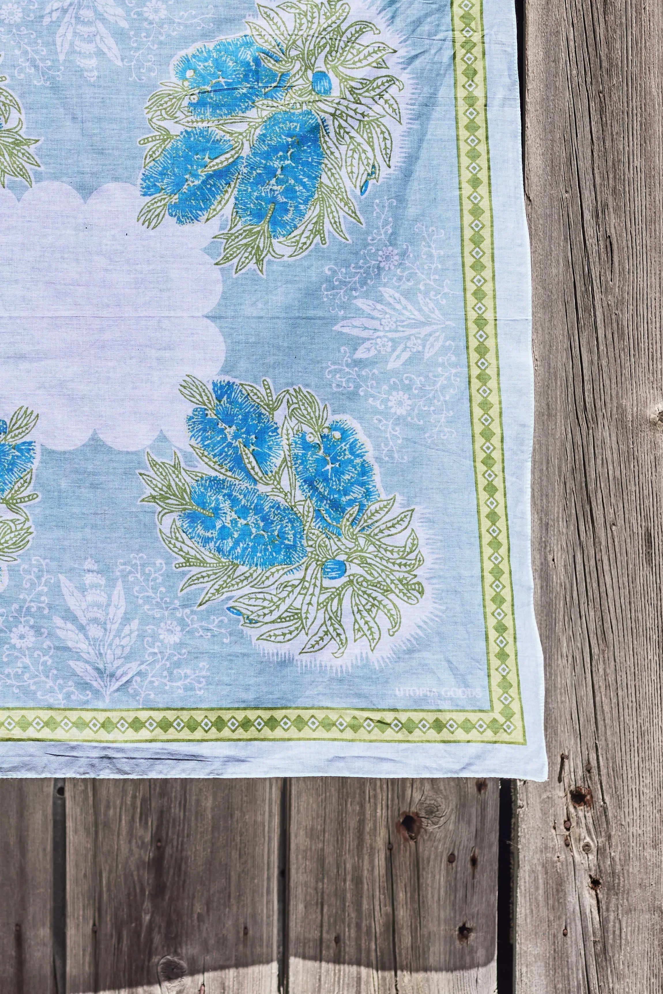 Bottlebrush Pale Blue Cotton Bandana