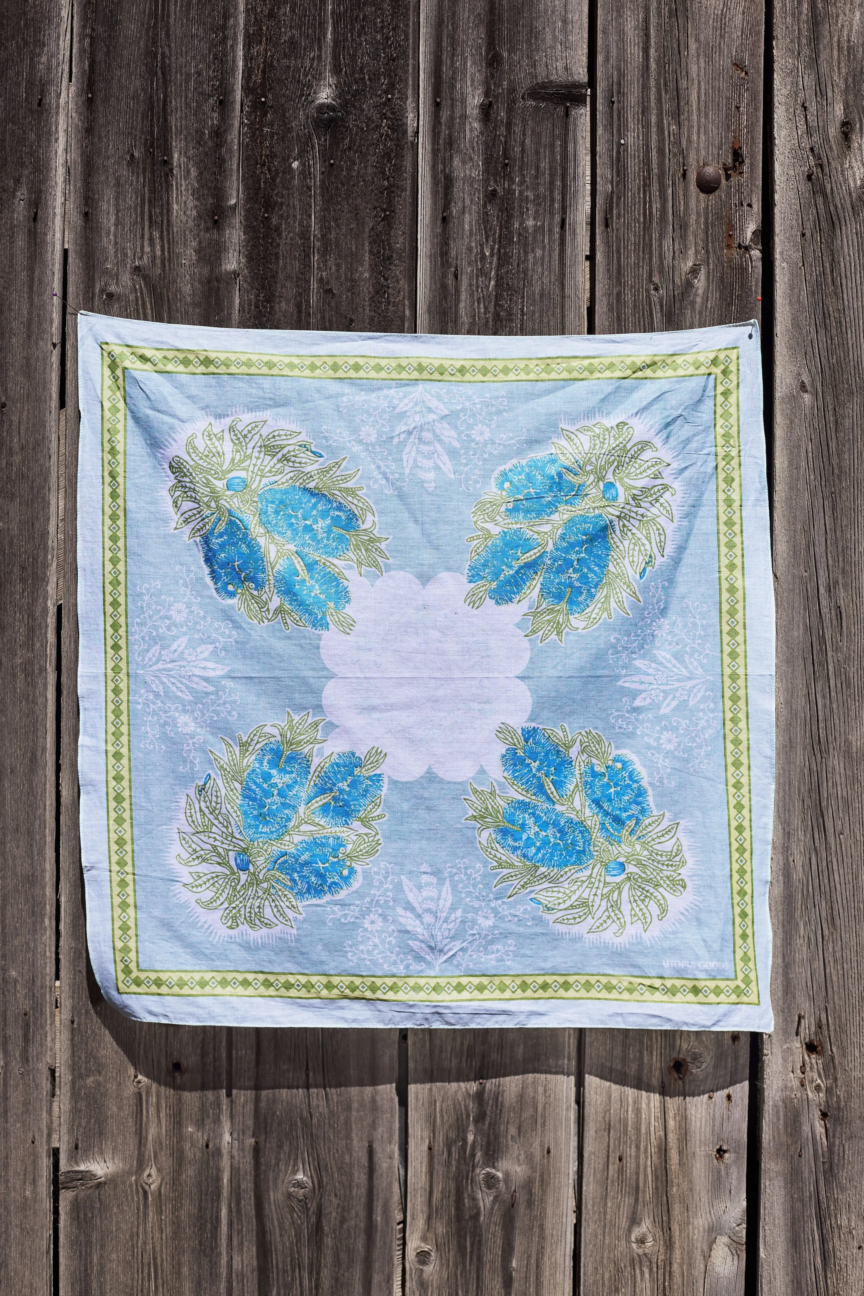 Bottlebrush Pale Blue Cotton Bandana