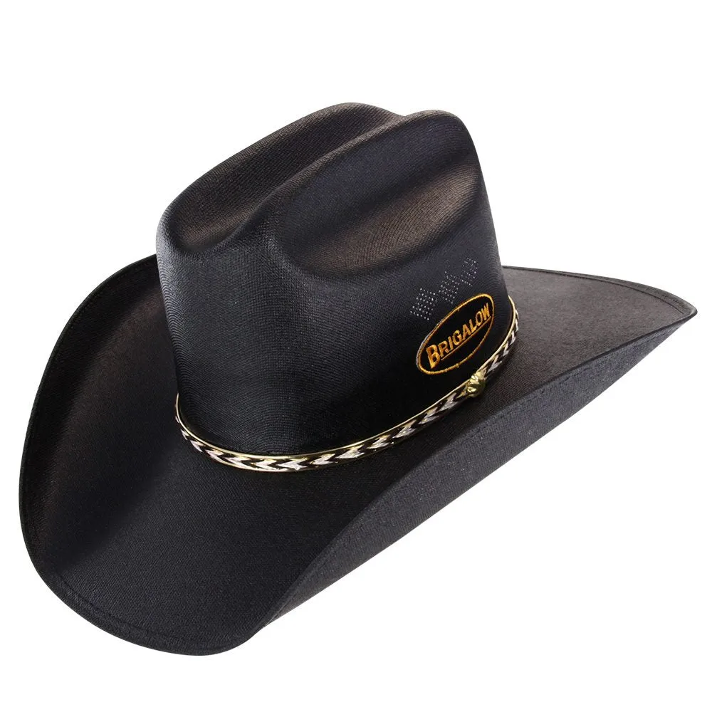 Brigalow Adults Coloured Straw Cheyenne Hat - Black