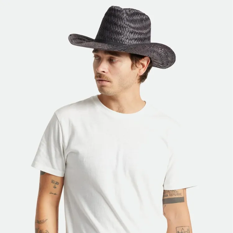 Brixton Houston Straw Cowboy - Black