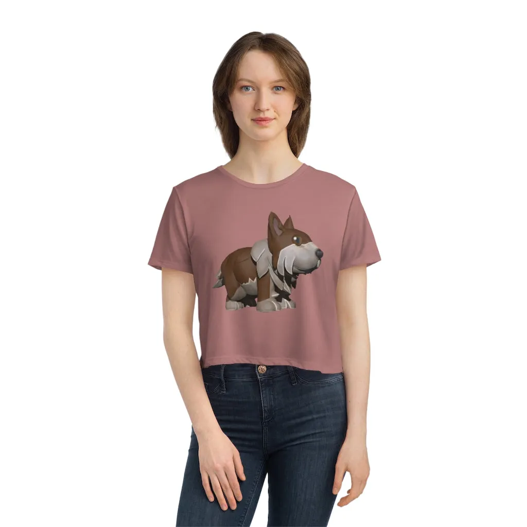 Brown Dog Women's Flowy Cropped Tee