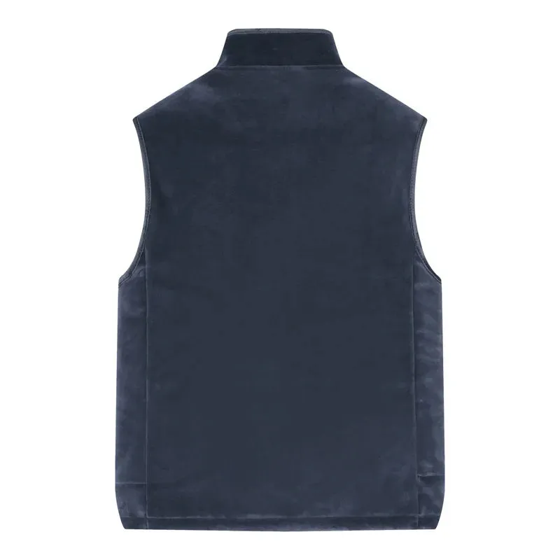 Cashmere Waistcoat Men Vest Jacket Autumn Winter Casual Sleeveless Jacket Men Warm Fleece Mens Vest Jacket Thick Men's Vest Plus