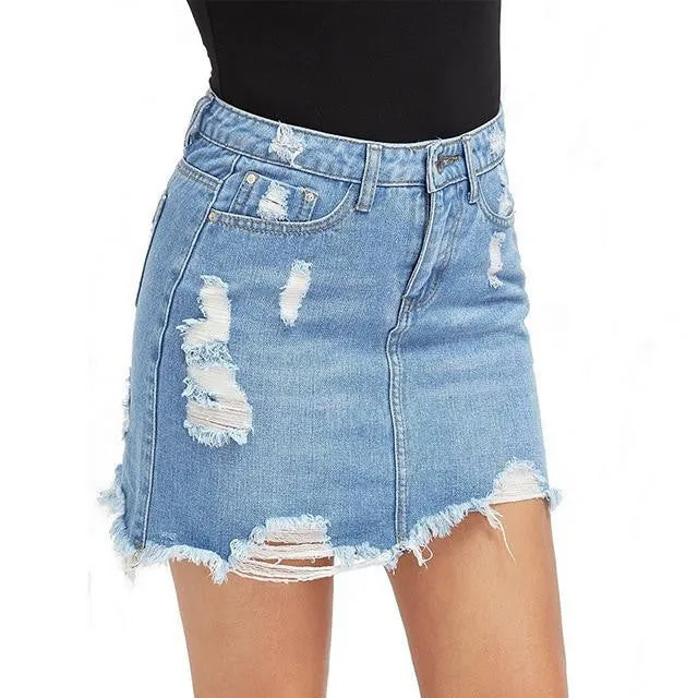 Casual Mini Denim Skirt