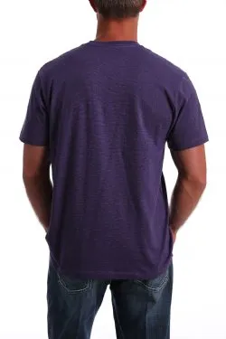 CINCH MEN'S CLASSIC CREW NECK LOGO TEE - HEATHER PURPLE - MTT1690406