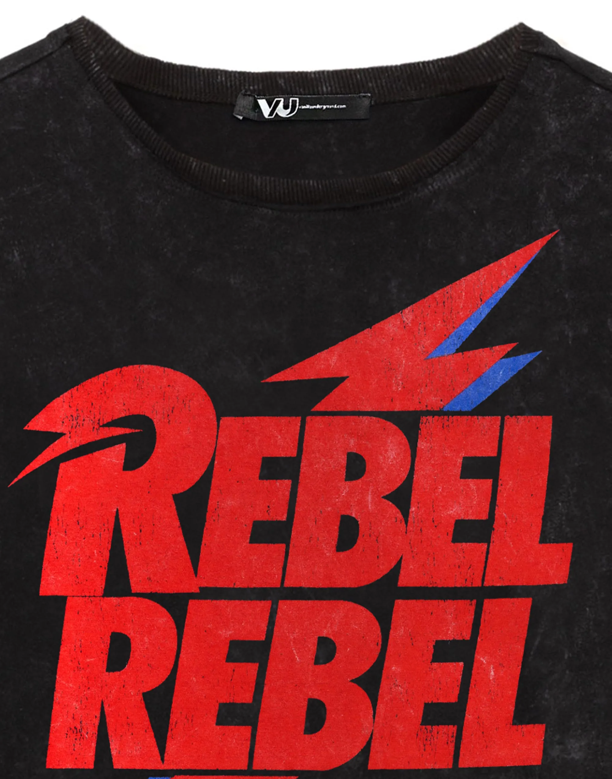 David Bowie Rebel Rebel Graphic Mens Black Short Sleeved T-Shirt