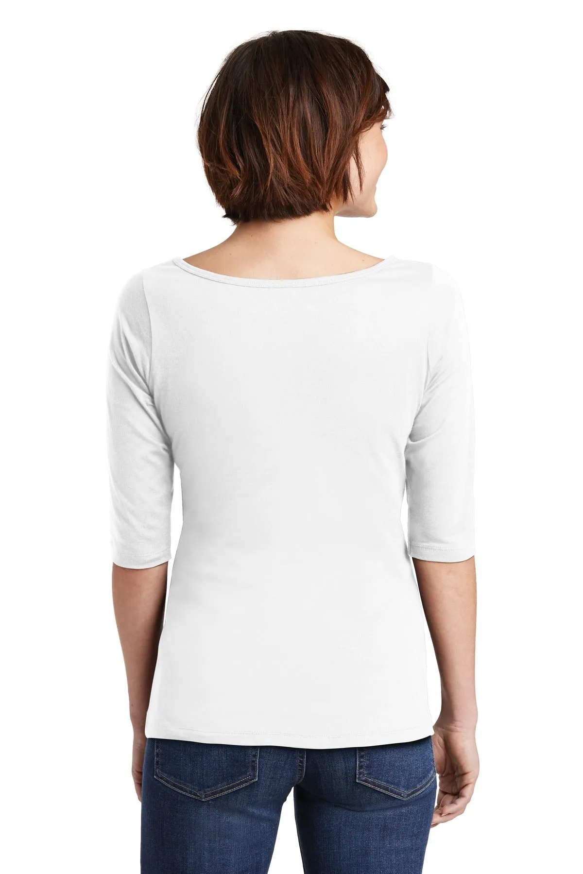 District Women's Perfect Weight 3/4-Sleeve Tee. DM107L