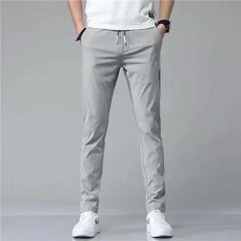 Drawstring Trousers Thin Casual Pants Korean Version Loose Straight Sweatpants Mens Clothing