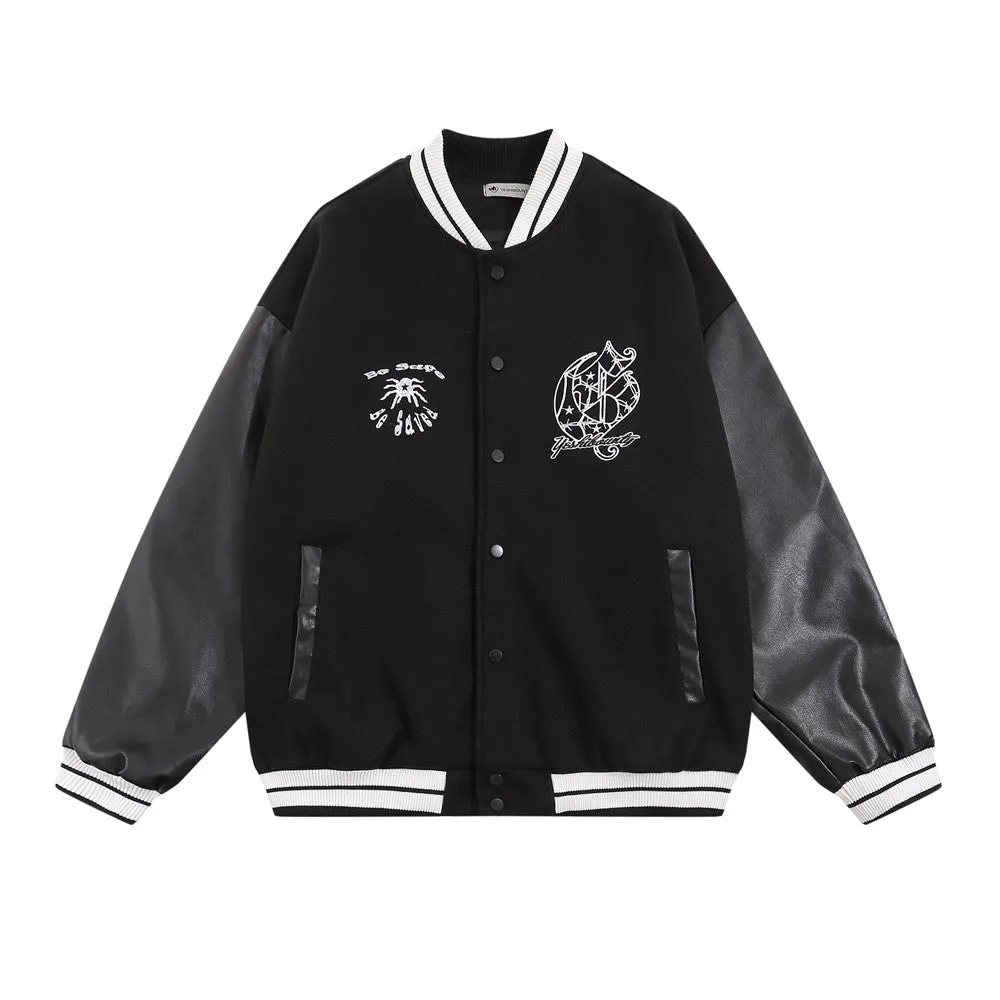 Embroidered Baseball Uniform Jacket Men