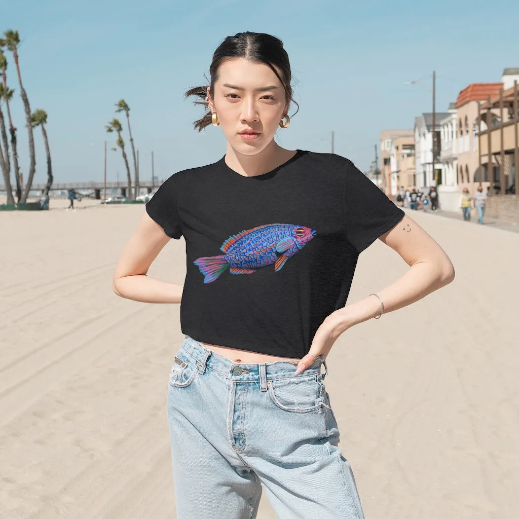 Fish Women's Flowy Cropped Tee