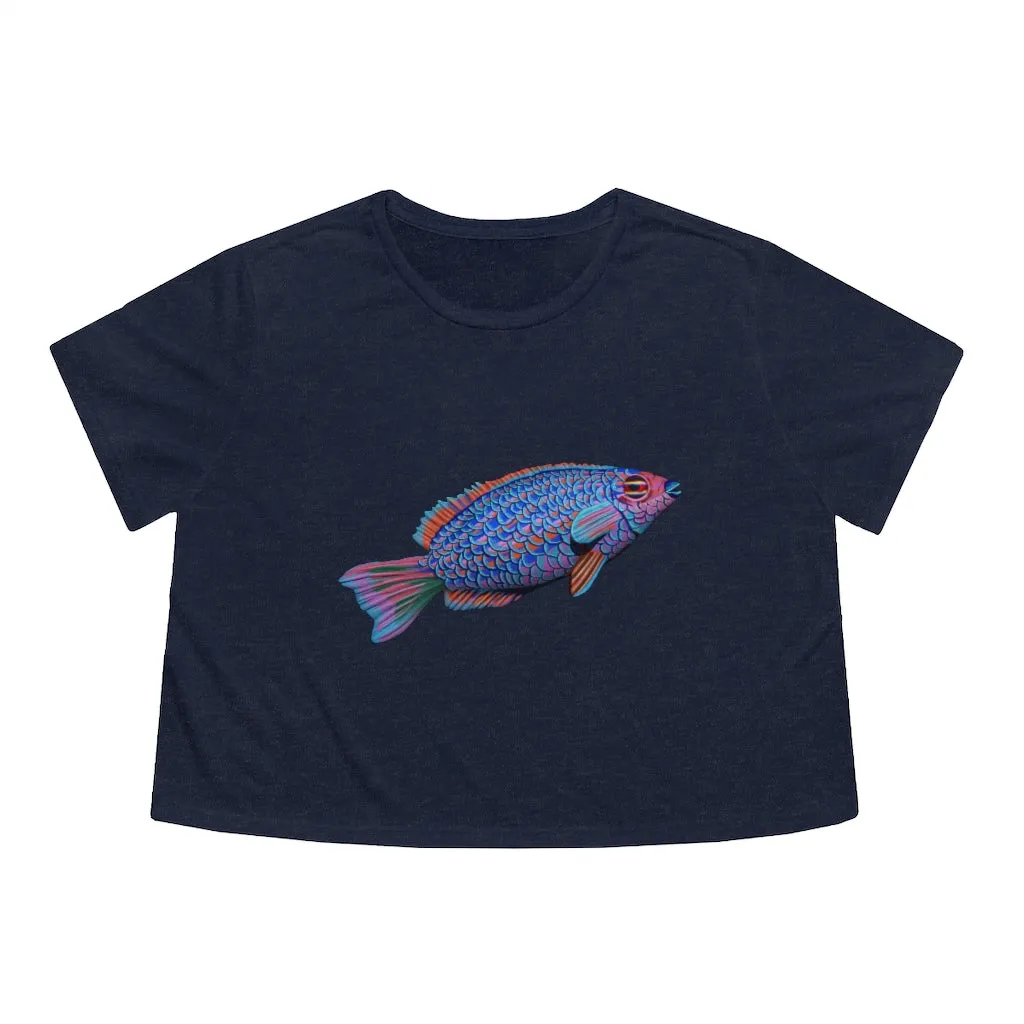 Fish Women's Flowy Cropped Tee