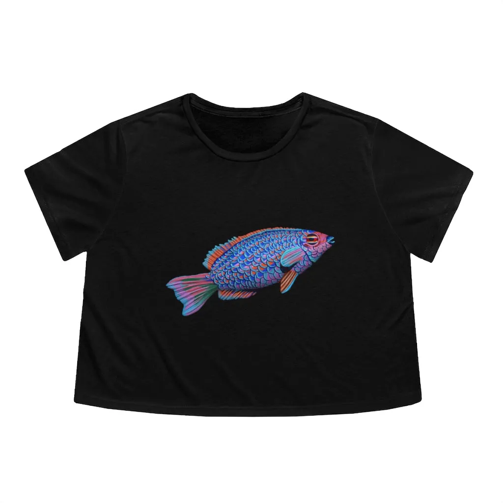 Fish Women's Flowy Cropped Tee