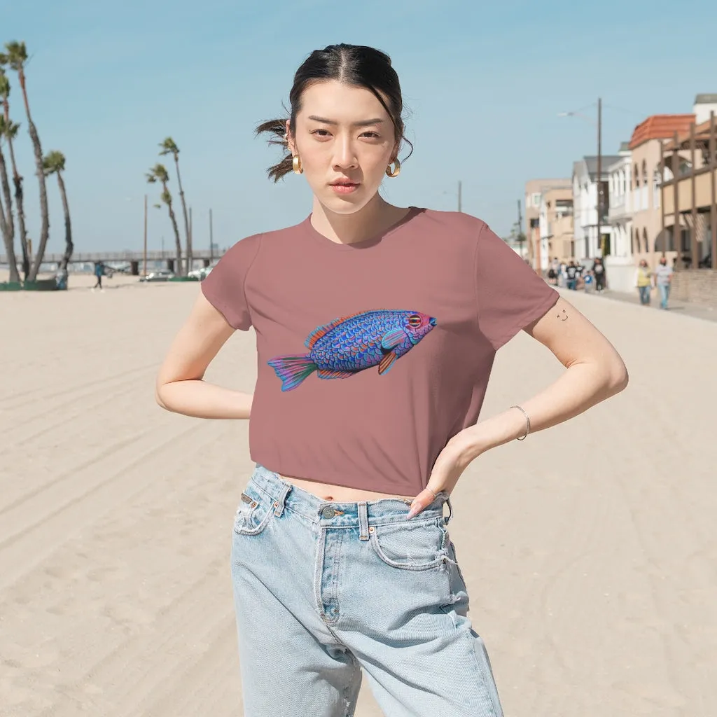 Fish Women's Flowy Cropped Tee