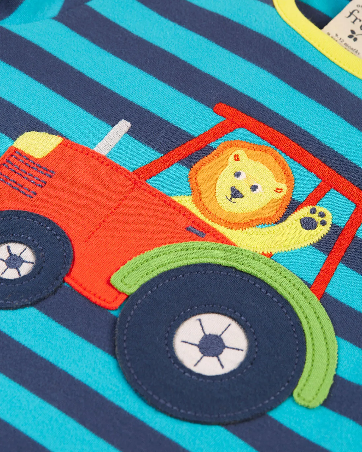 Frugi Bobster Applique T-Shirt - Vehicle