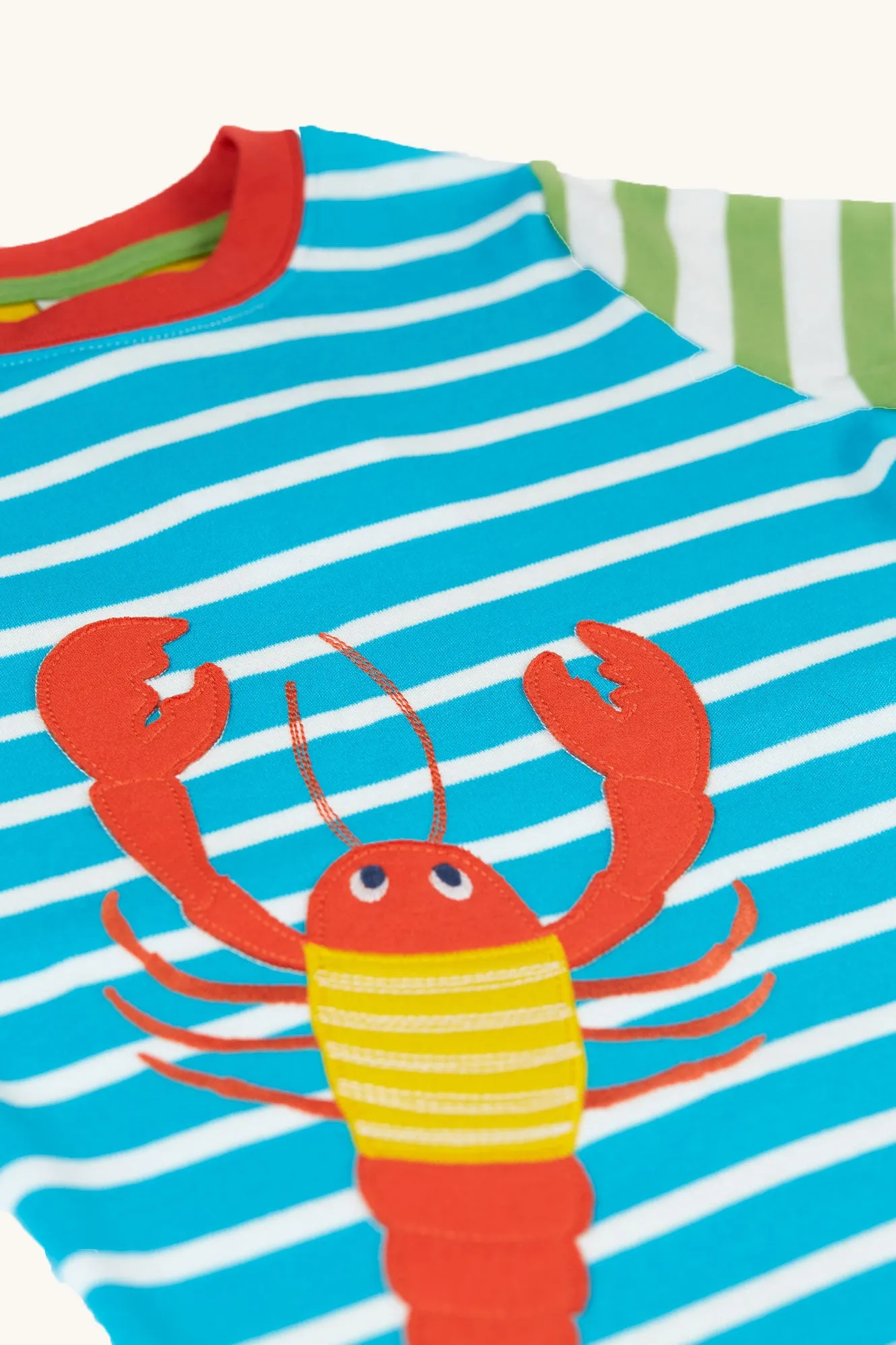 Frugi Hotchpotch Applique T-Shirt - Lobster