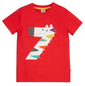 Frugi Zebra Magic Number T-Shirt 7-8 Years