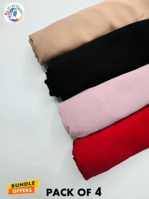 Georgette Chiffon Hijabs & Scarves Deal 10 ( Pack of 4 )