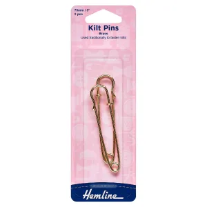 Hemline Safety Pins - Pins Kilt - Gold