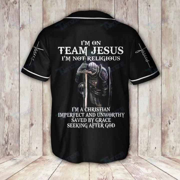 I'm On Team Jesus Baseball Tee Jersey Shirts 3D Printed