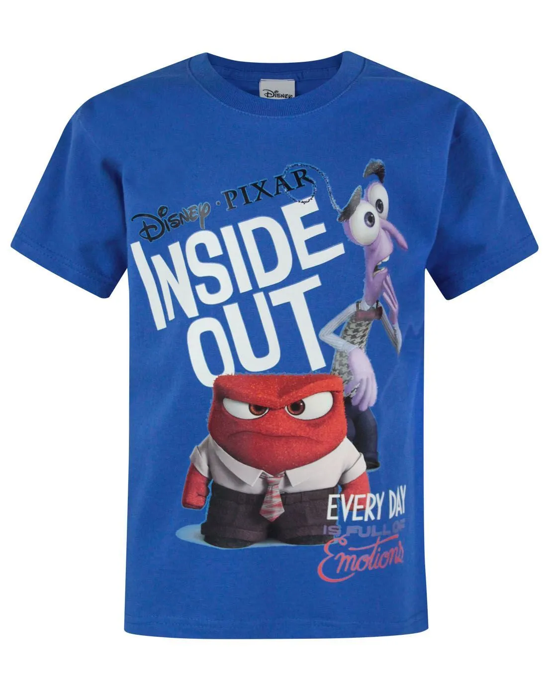 Inside Out Anger & Fear Blue Short Sleeve Boy's T-Shirt