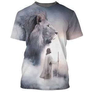 Jesus Christ Lion 3D All Over Printed Shirt for Men and Women