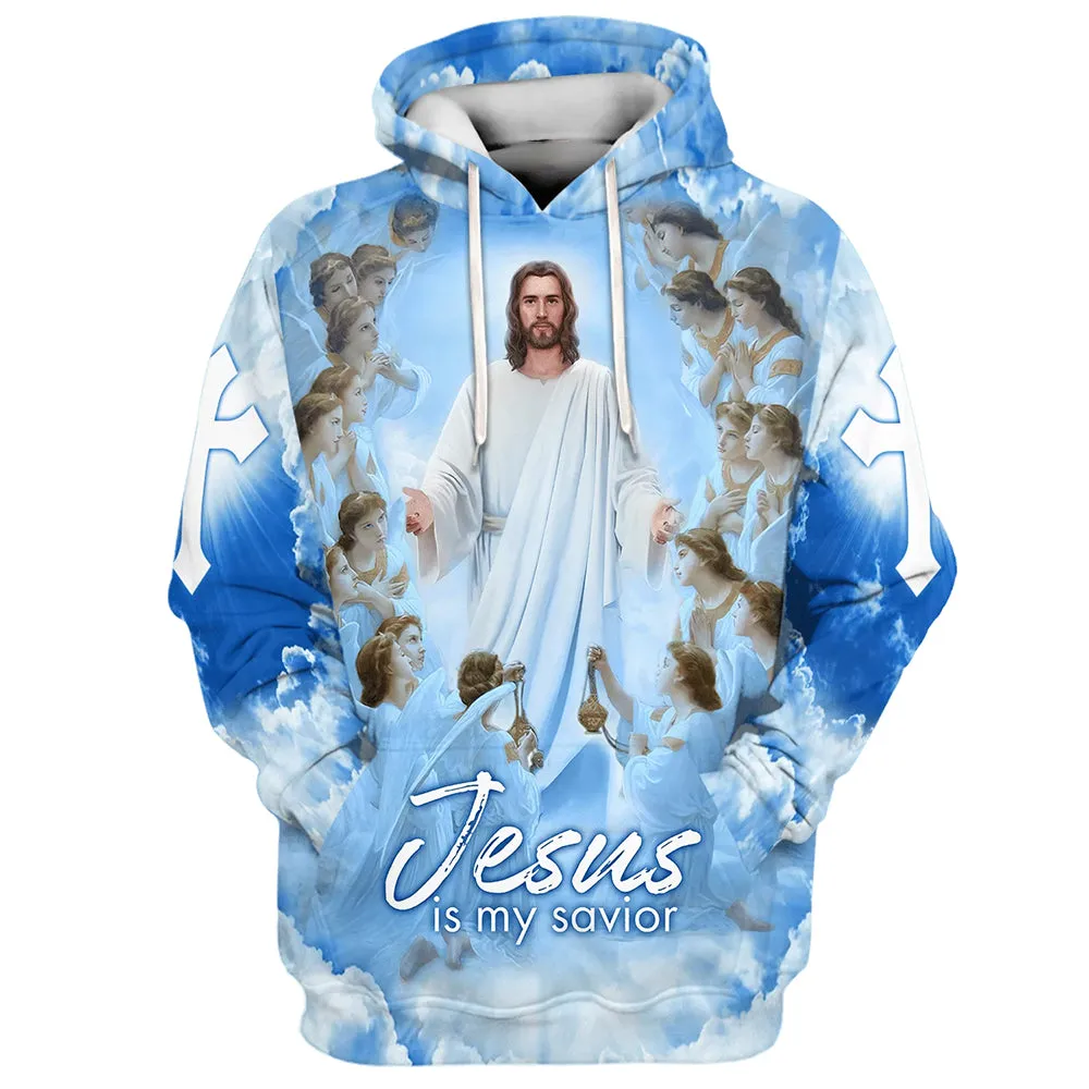 Jesus Is My Savior Hoodie Jesus And Angels 3D Hoodies Jesus Hoodie Men & Women Christian Hoodie 3D Printed Hoodie