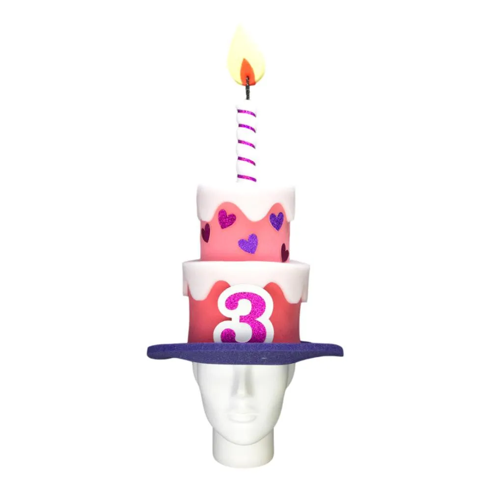 Kid's Birthday Cake Hat (Girl)