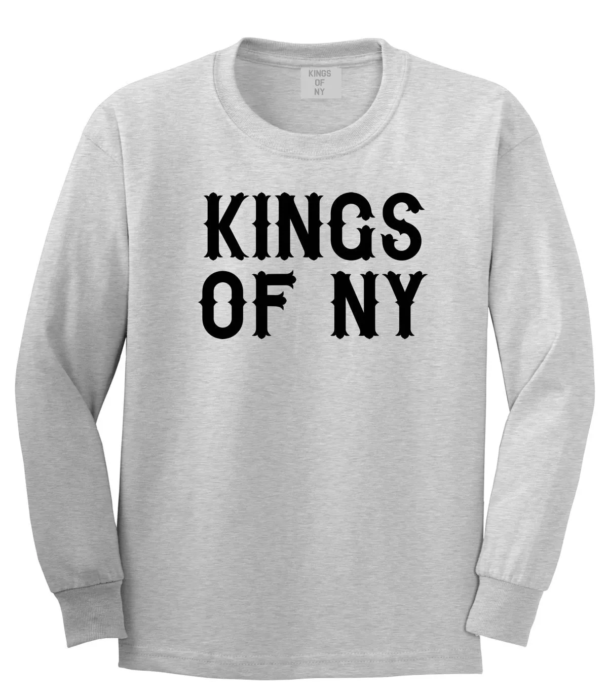 Kings Of NY Retro Font Logo Long Sleeve T-Shirt