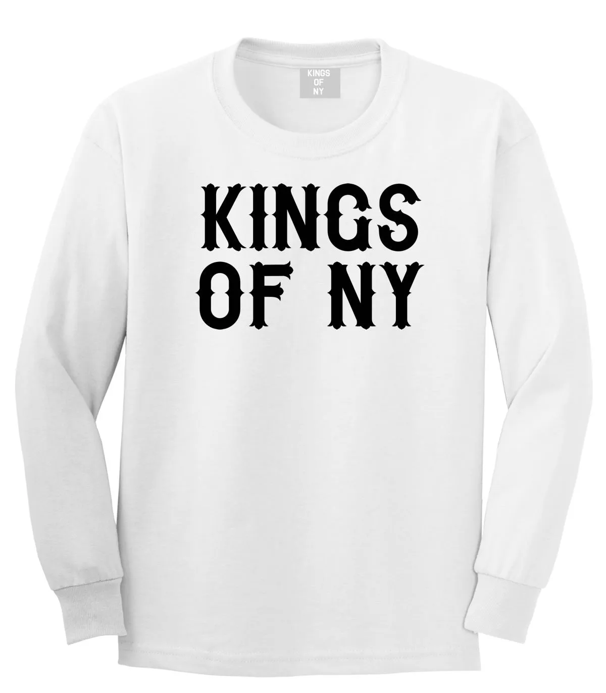 Kings Of NY Retro Font Logo Long Sleeve T-Shirt