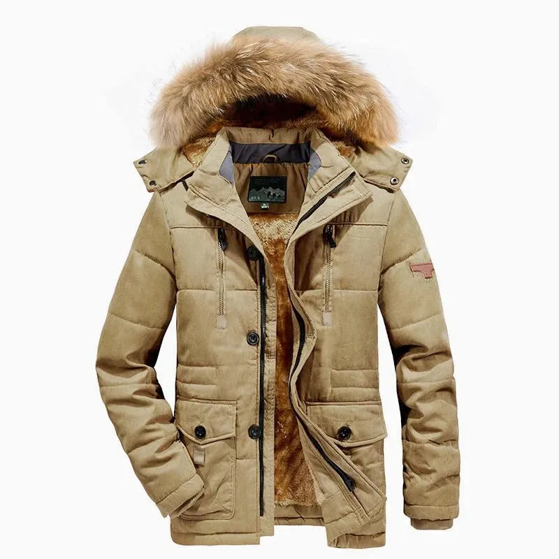 Men Thick Windproof Parka Autumn Winter New Fleece Warm Removable Hooded Military Tactical Parka Men Coat Parka Outwear Men