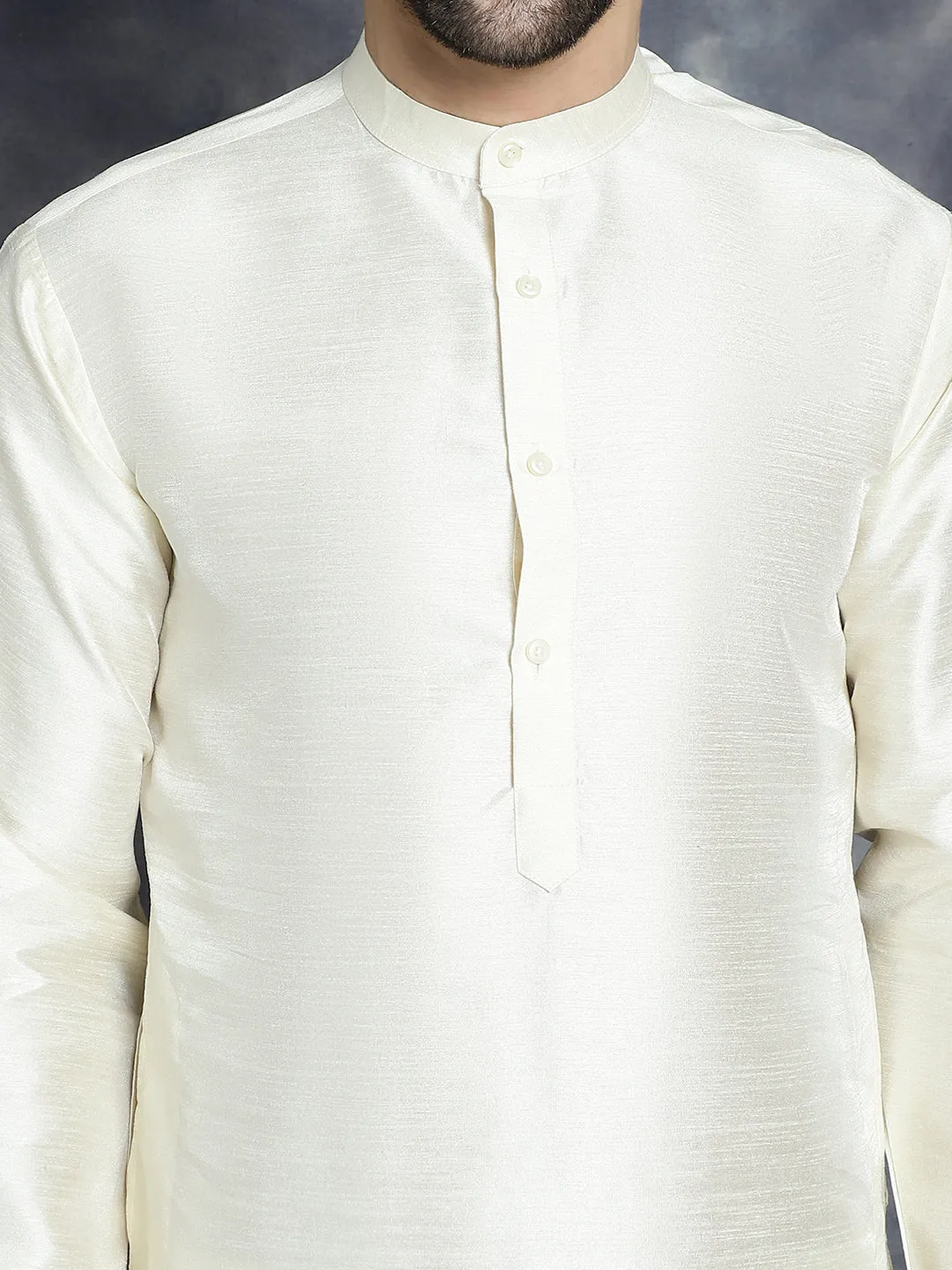 Men'S Printed Nehru Jacket With Solid Kurta Pyjama