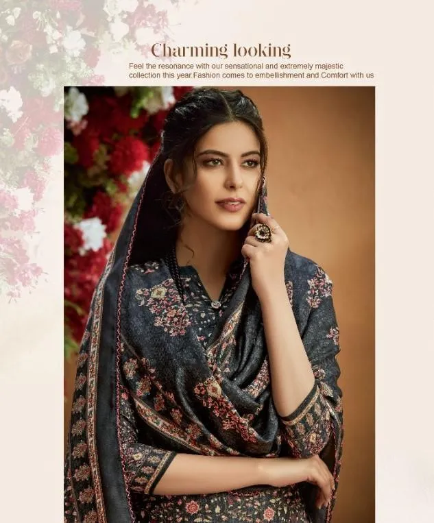 Noorani Pure Pashmina Suits Dress Material For Women