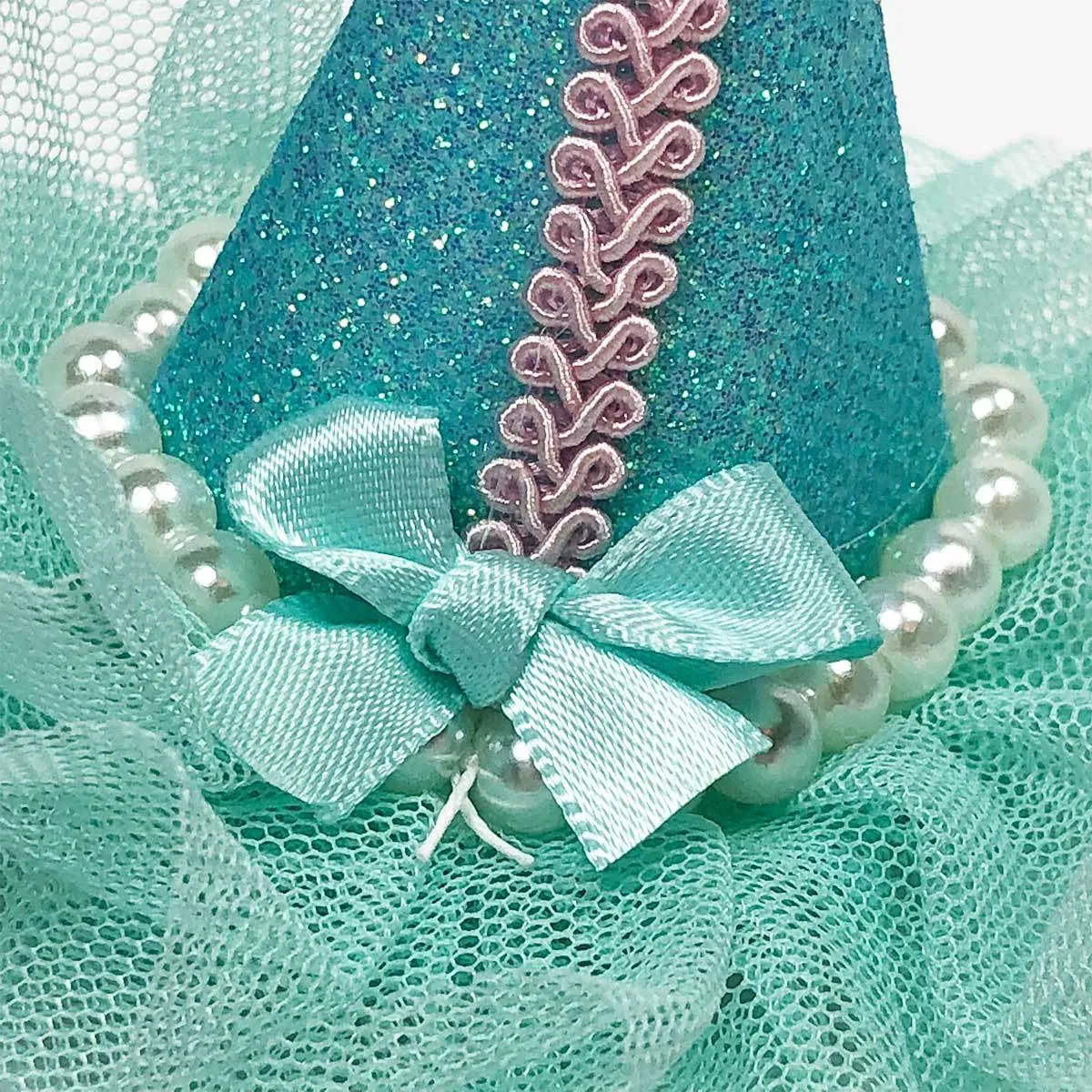 Pretty Party Hat Clip-On in Aqua