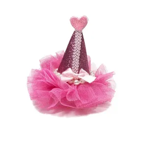 Pretty Party Hat Clip-On in Bright Pink