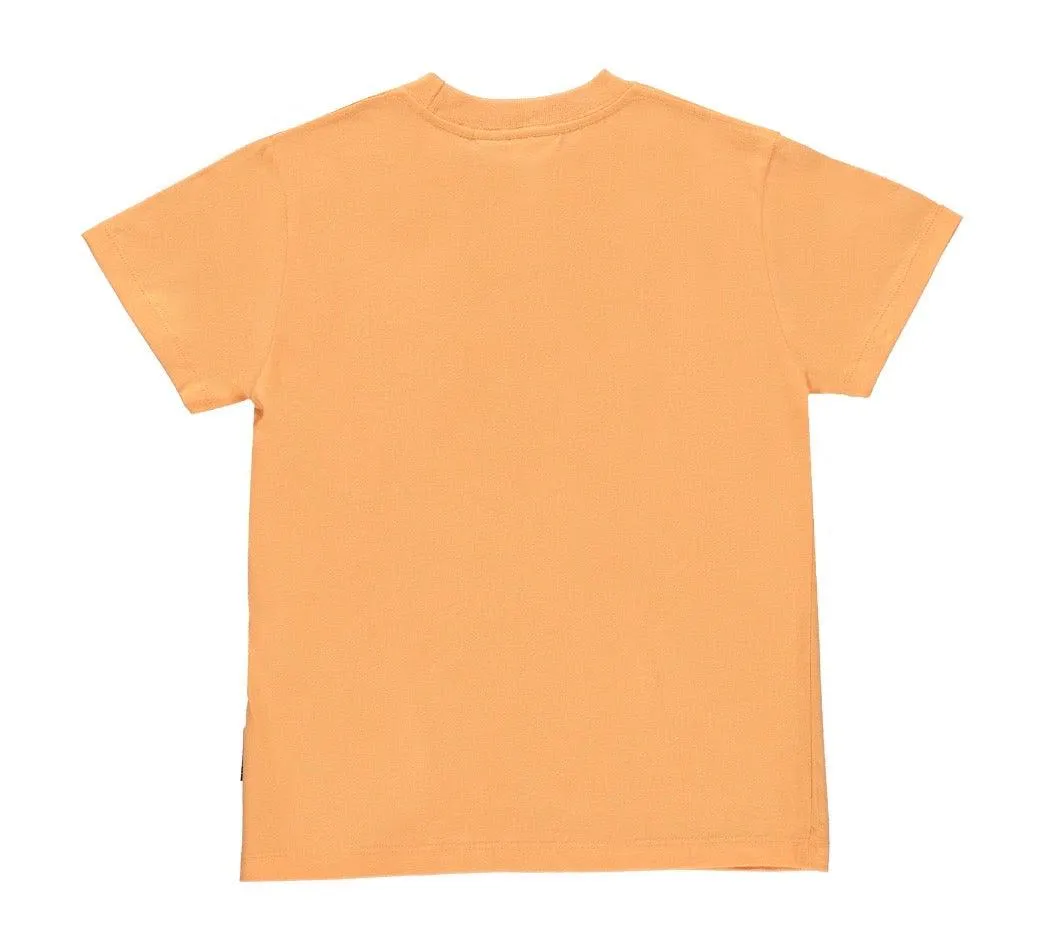 Roxo Organic Cotton Tee with Smiley Face | Papaya | Molo