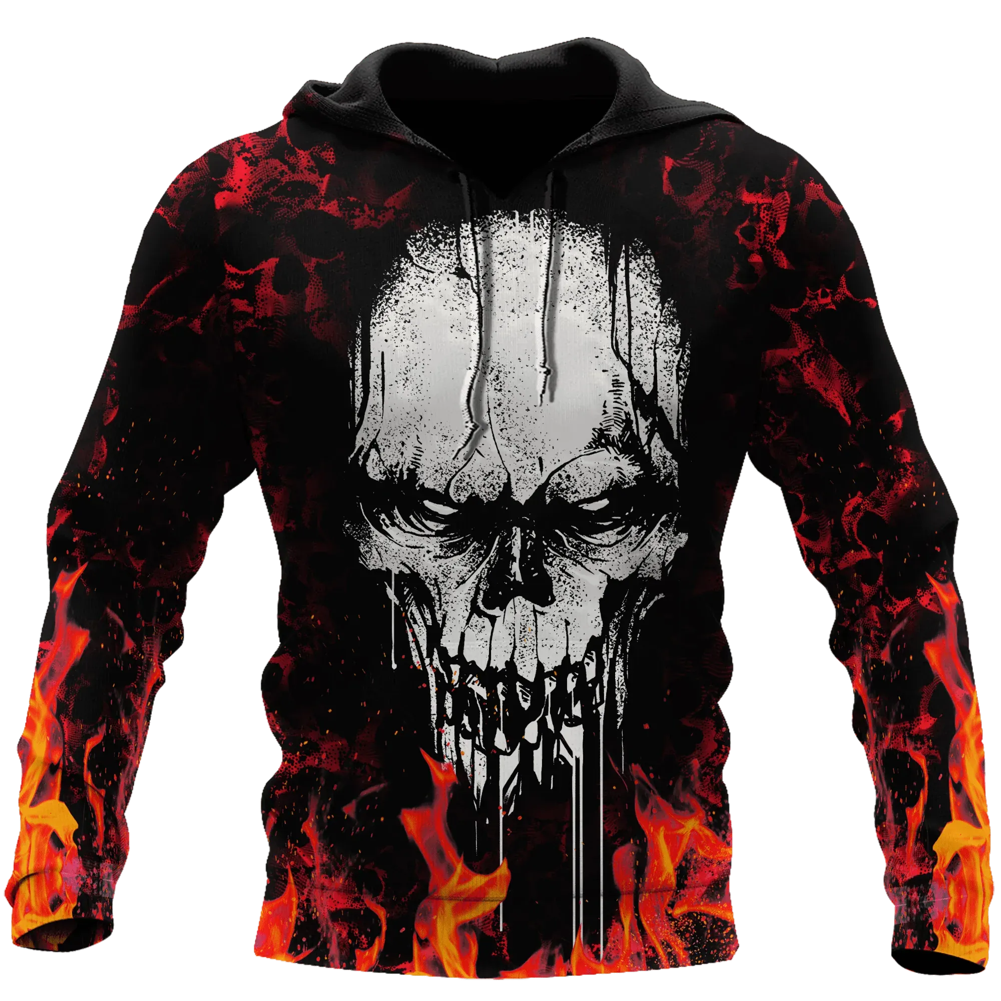 Skull Fire 3D All Over Print Hoodie Fire Skulls Hoodies Men And Women