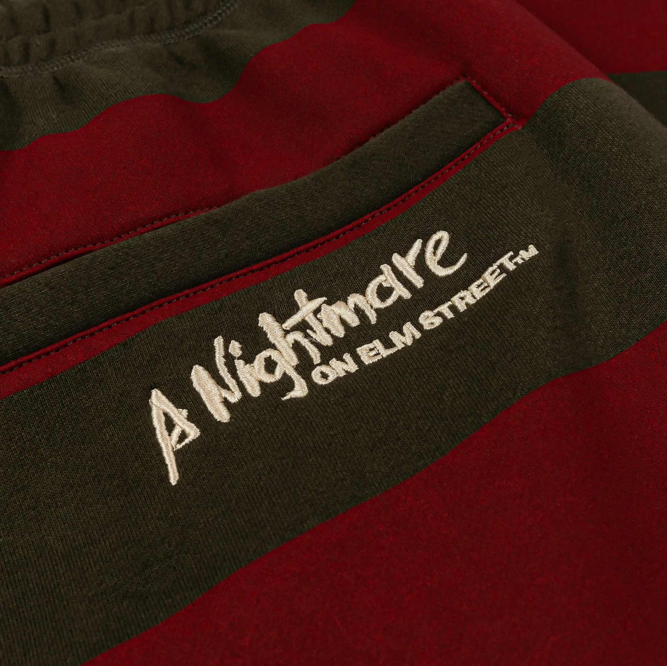 SP x Nightmare On Elm Street Sweater Jogger Mens Pants (Red/Olive)