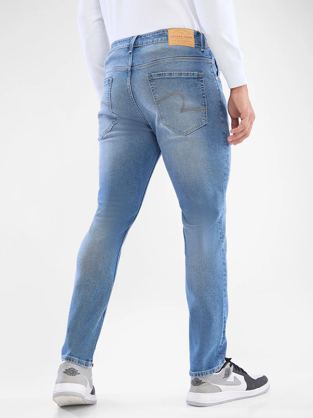 Spykar Light Blue Slim Fit Jeans For Men