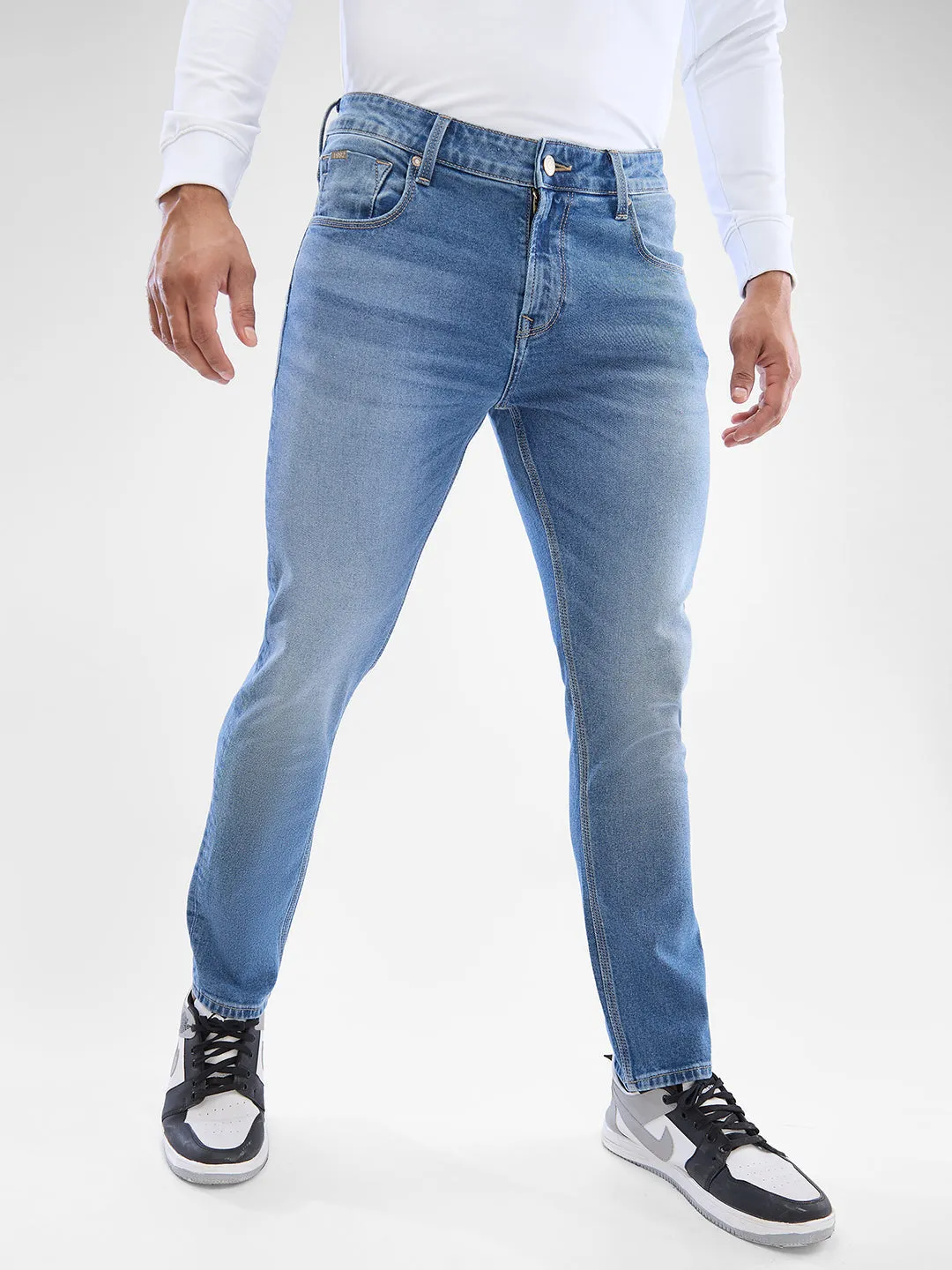 Spykar Light Blue Slim Fit Jeans For Men