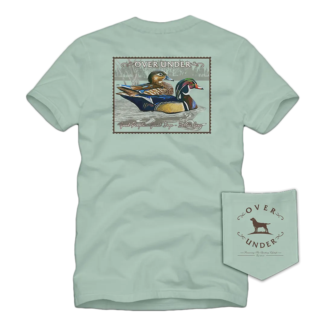 S/S Wood Duck Stamp T-Shirt Green Tea