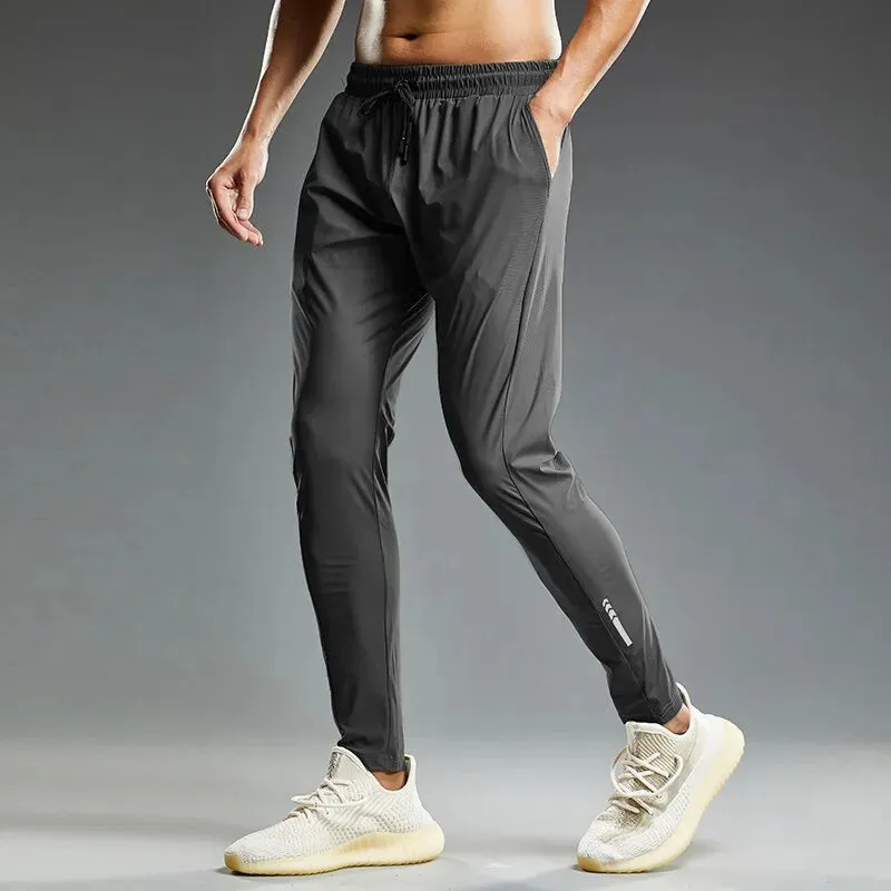 Summer Elastic Men Running Sport Pants Jogging   Casual Outdoor Training Gym Fitness Trousers