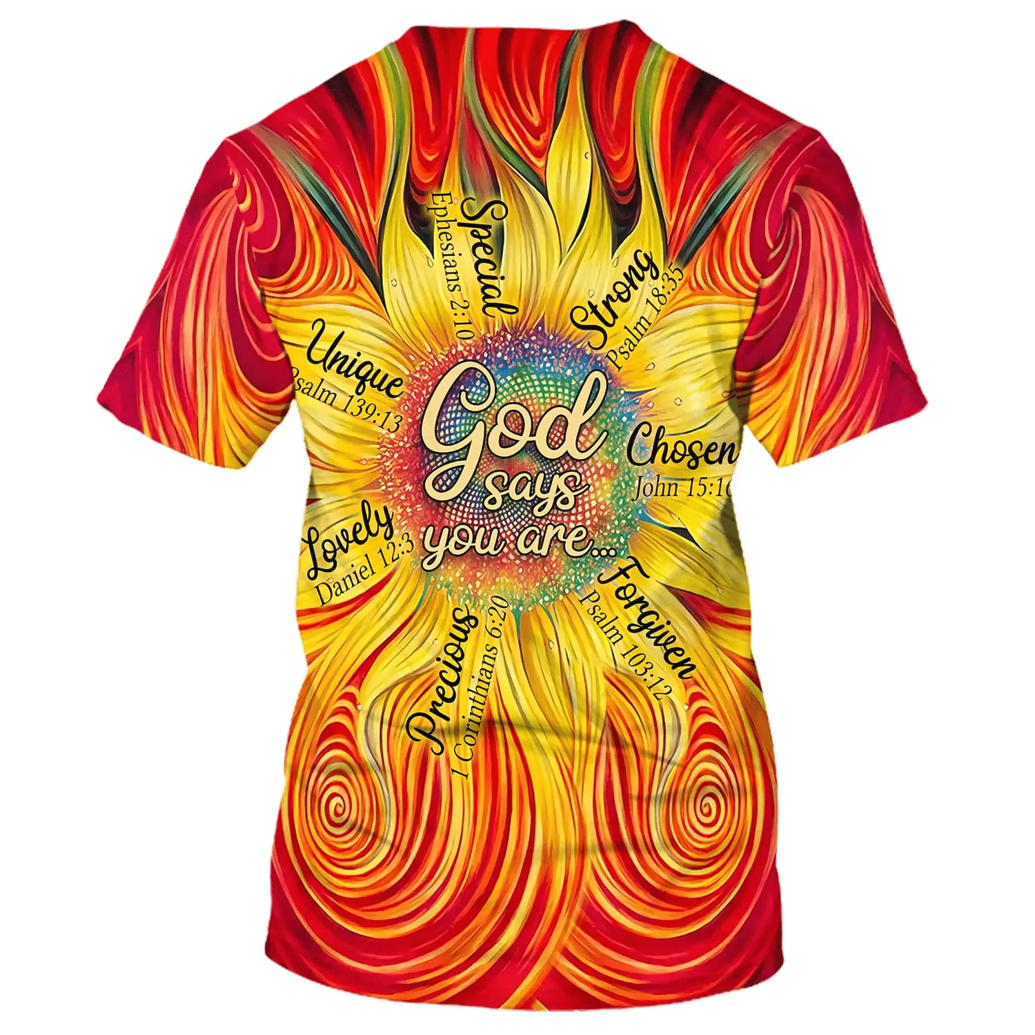 Sunflower God Say You Are 3D All Over Printed Shirt for Men and Women