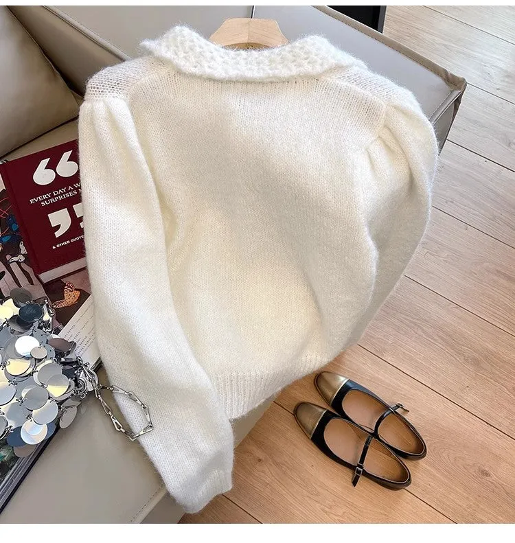 Sweet sweater jacket for women knitted cardigan    S4836