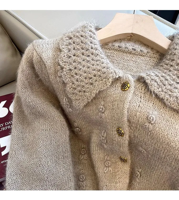 Sweet sweater jacket for women knitted cardigan    S4836